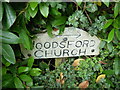 St John the Baptist, Woodsford: sign