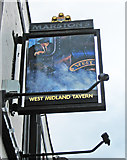 SO8555 : West Midland Tavern (2) - sign, Lowesmoor Place, Worcester by P L Chadwick