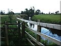 Gate on footpath next to River Parrett