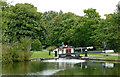 Narrowboat in Minworth Middle Lock, Birmingham