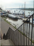 SX9687 : The tidal River Exe from the church steps, Topsham by Chris Allen