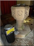 SY7994 : St. John the Evangelist, Tolpuddle: font by Basher Eyre
