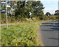 Sharp bend in the road from Cam to Coaley