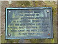 Plaque on Memorial cross north of Cross House