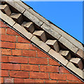 Cogged brick cornice