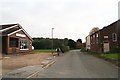 Fulstow, looking east past the village hall and the old Methodist Chapel