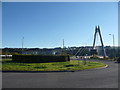 Chartist Bridge / Pont y Siartwyr across the Sirhowy Valley at Blackwood