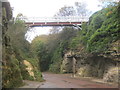 Footbridge over a ravine in Roker Park