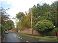 North Road and the garden wall to Lund House