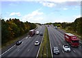 Looking north to Junction 30 of the M1 motorway