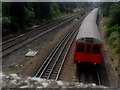 Between Richmond and Kew - Overlooking the tracks of the District Line and South-West Trains