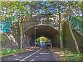 Railway bridge over footpath and cycleway