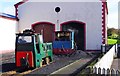 C9443 : Giant's Causeway & Bushmills Railway -  "Rory" and "Shane" by engine shed at Giant's Causeway station by P L Chadwick