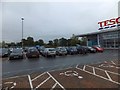 Supermarket car park for Tesco