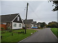 Houses overlooking Llandevaud Common