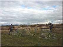 NY4921 : Cairn Circle on Moor Divock by Karl and Ali