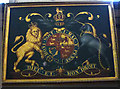 NY5124 : Royal coat of arms, St Michael's Church, Lowther Park by Karl and Ali
