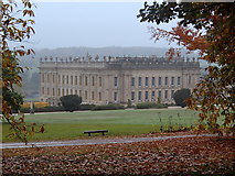SK2670 : Autumn view of Chatsworth House by Andrew Hill