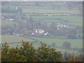 SO3981 : Aston-on-Clun viewed from Burrow hillfort by Jeremy Bolwell
