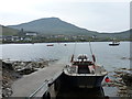 Castlebay: the castle ferry awaits its return journey