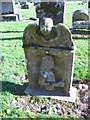 A symbolic stone in the kirkyard of Old Ancrum Kirk