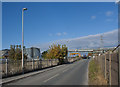 INEOS Chlor pipelines spanning the road