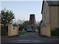 TL3097 : Old mill tower in Coates near Whittlesey by Richard Humphrey