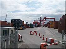 O1934 : Container Terminal from Tolka Quay Road  by Eric Jones