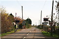 Cyclist at Eagle and Thorpe level crossing