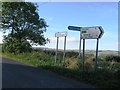 Road junction, southwest of Newton on the Moor