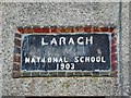 H8012 : Plaque, Laragh National School by Kenneth  Allen