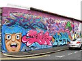 NZ2565 : Graffiti, Dinsdale Place by Alex McGregor