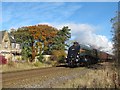 Streamlined Gresley A4 Pacific 60009 Union of South Africa passing the former Gilsland station