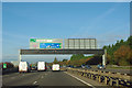 Sign gantry over A27