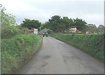 SW6721 : Unnamed lane enters Cury by Stuart Logan