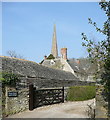 Towards the church