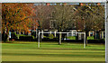 J2764 : Goalposts, Lisburn by Albert Bridge