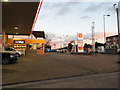 Shell garage on the corner of Hook Road and the A3