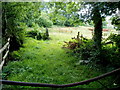 Field viewed across a bent bar, Brickyard Lane, Newport