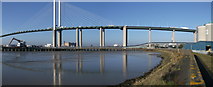 TQ5776 : Panorama of the Dartford Bridge by David Anstiss
