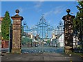ST3087 : Entrance gates, Belle Vue Park by Robin Drayton