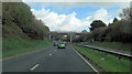 A39 is crossed by a footbridge