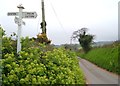 SX9483 : Signpost near Kenton by Derek Harper
