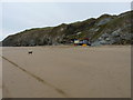 Beach lookout building on Perran sands