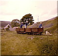 The mineral wagons near the Beam Engine, Wanlockhead