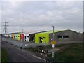 Multi-coloured building on Lamson Road