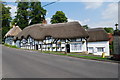 Thatched cottages in the centre of Wherwell