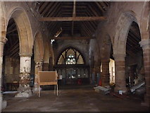 SO4024 : Part of the interior of St. Nicholas' church, Grosmont, Monmouthshire by Jeremy Bolwell
