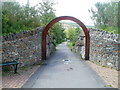 An entrance to Taff Bargoed Millennium Park, Trelewis