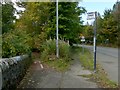 Cycle route leaving main road